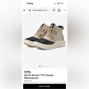 Sorel Beige and Blue Waterproof Sneakers